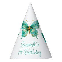 Mädchen Niedlicher Aquamariner Schmetterling 1. Ge