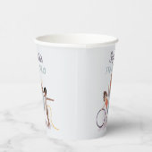 Mädchen Niedlicher Lila Gymnastik Kindergeburtstag Pappbecher (Rechts)