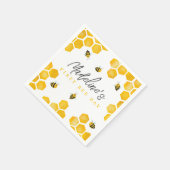 Mädchen Niedlicher Sommer Erster Bienentag Kinder Serviette (Ecke)