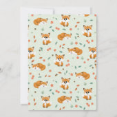 Mädchen Niedlicher Waldwald Fox 4. Geburtstag Einladung (Rückseite)