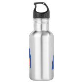 Mädchen Niedliches Regenbogenbuch zurück zum Schul Edelstahlflasche (Rückseite)