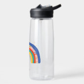 Mädchen Niedliches Regenbogenbuch zurück zum Schul Trinkflasche (Links)