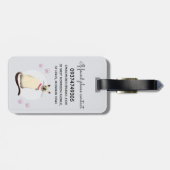 Mädchen Niedliches Siegel Point Siam Katze Name Ki Gepäckanhänger (Rückseite horizontal)