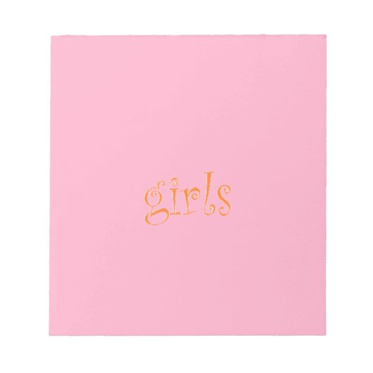 Mädchen Notizblock (Vorderseite)