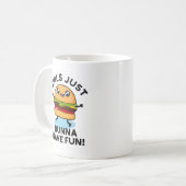 Mädchen nur Bunna haben Spaß lustige Burger Puff Kaffeetasse (Vorderseite Links)