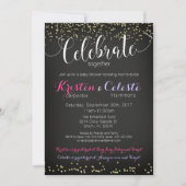 Mädchen oder Baby-Dusche Einladung kombiniert (Vorderseite)