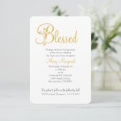 Mädchen oder Junge CHRISTENENING oder BAPTISM Gold Einladung (Stehend Vorderseite)