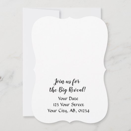 Mädchen oder Junge? Einladung (Rückseite)