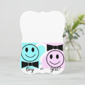 Mädchen oder Junge? Einladung (Stehend Vorderseite)