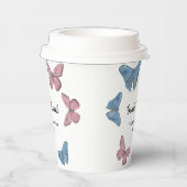 Mädchen oder Junge. Geschlechtsankündigung Pappbecher (Rechts)