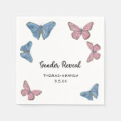 Mädchen oder Junge. Geschlechtsankündigung Serviette (Vorderseite)