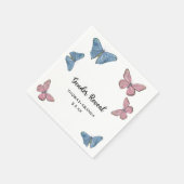 Mädchen oder Junge. Geschlechtsankündigung Serviette (Ecke)