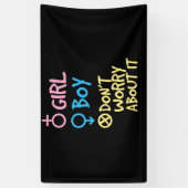 Mädchen oder Junge machen sich keine Sorgen darübe Banner (Vertikal)