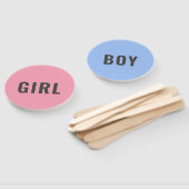 Mädchen oder Junge? | Modernes Pink Blue Baby Shoo Fächer (Non-assembled)