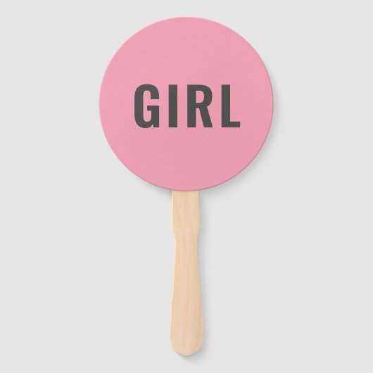 Mädchen oder Junge? | Modernes Pink Blue Baby Shoo Fächer (Vorderseite)