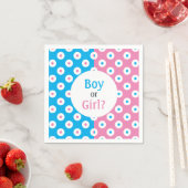 Mädchen oder Junge? Pink & Blue Polka-Dot Gender R Serviette (Beispiel)