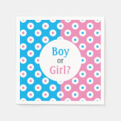 Mädchen oder Junge? Pink & Blue Polka-Dot Gender R Serviette (Vorderseite)