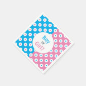 Mädchen oder Junge? Pink & Blue Polka-Dot Gender R Serviette (Ecke)