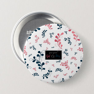 Mädchen oder Junge, rosa und blaues Geschlecht of Button
