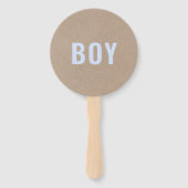 Mädchen oder Junge? | Rustic Kraft Baby Shooting G Fächer (Rückseite)