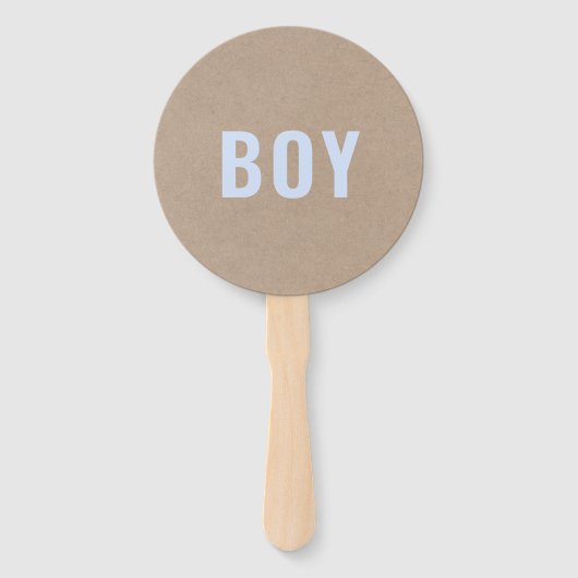 Mädchen oder Junge? | Rustic Kraft Baby Shooting G Fächer (Rückseite)