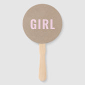 Mädchen oder Junge? | Rustic Kraft Baby Shooting G Fächer (Vorderseite)