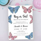 Mädchen oder Junge! Schmetterlinge - Geschlechtsve Einladung