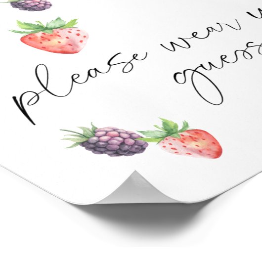 Mädchen oder Junge tragen Sie bitte Ihre Vermutung Poster (Ecke)