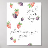 Mädchen oder Junge tragen Sie bitte Ihre Vermutung Poster (Vorne)