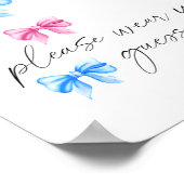 Mädchen oder Junge tragen Sie bitte Ihre Vermutung Poster (Ecke)