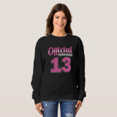 Mädchen Offiziell Teenager 13 Geburtstag Sweatshirt (Vorne ganz)