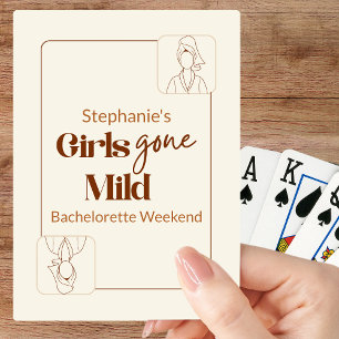 Mädchen ohne Grenzen Elegantes braunes Junggeselli Spielkarten