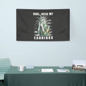 Mädchen, Ohrringe, Liberalstatus Amerikaner Banner (Messeveranstaltung)