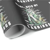 Mädchen, Ohrringe, Liberalstatus Amerikaner Geschenkpapier (Rolleneckpunkt)