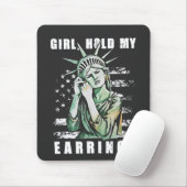 Mädchen, Ohrringe, Liberalstatus Amerikaner Mousepad (Mit Mouse)