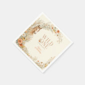 Mädchen Orange Wild One Wildblumen Pferd 1. Geburt Serviette (Ecke)