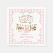 Mädchen-Ortlich-Gezogen-Baby-Party Serviette (Vorderseite)
