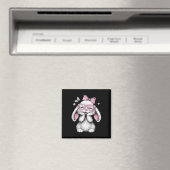 Mädchen Ostern Süße Hase Gesicht Rosa Ostern Kinde Magnet (In Situ (Geschirrspüler))