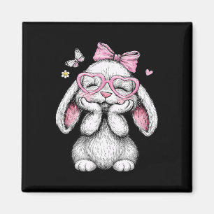 Mädchen Ostern Süße Hase Gesicht Rosa Ostern Kinde Magnet