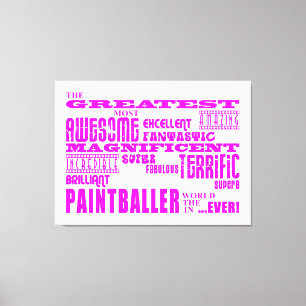 Mädchen Paintballers: Rosa beststes Paintballer Leinwanddruck