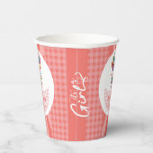 Mädchen Pappbecher (Rechts)