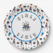 Mädchen Pappteller (Vorderseite)