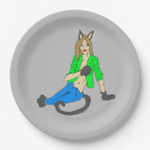 Mädchen Pappteller (Vorderseite)