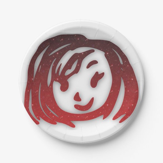 Mädchen Pappteller (Vorderseite)