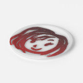 Mädchen Pappteller (Schrägansicht)