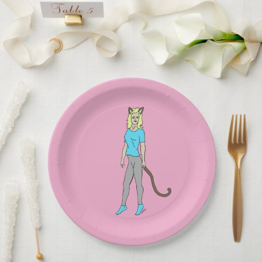 Mädchen Pappteller (Hochzeit)