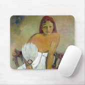 Mädchen Paul Gauguins | mit Fan, 1904 Mousepad (Mit Mouse)