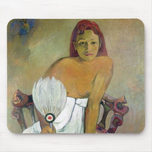 Mädchen Paul Gauguins | mit Fan, 1904 Mousepad (Vorne)