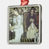 Mädchen Pauls Cezanne | am Klavier, 1868-69 Silbernes Ornament (Links)