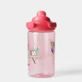 Mädchen Personalisiert Gymnastik Trinkflasche (Rückseite)